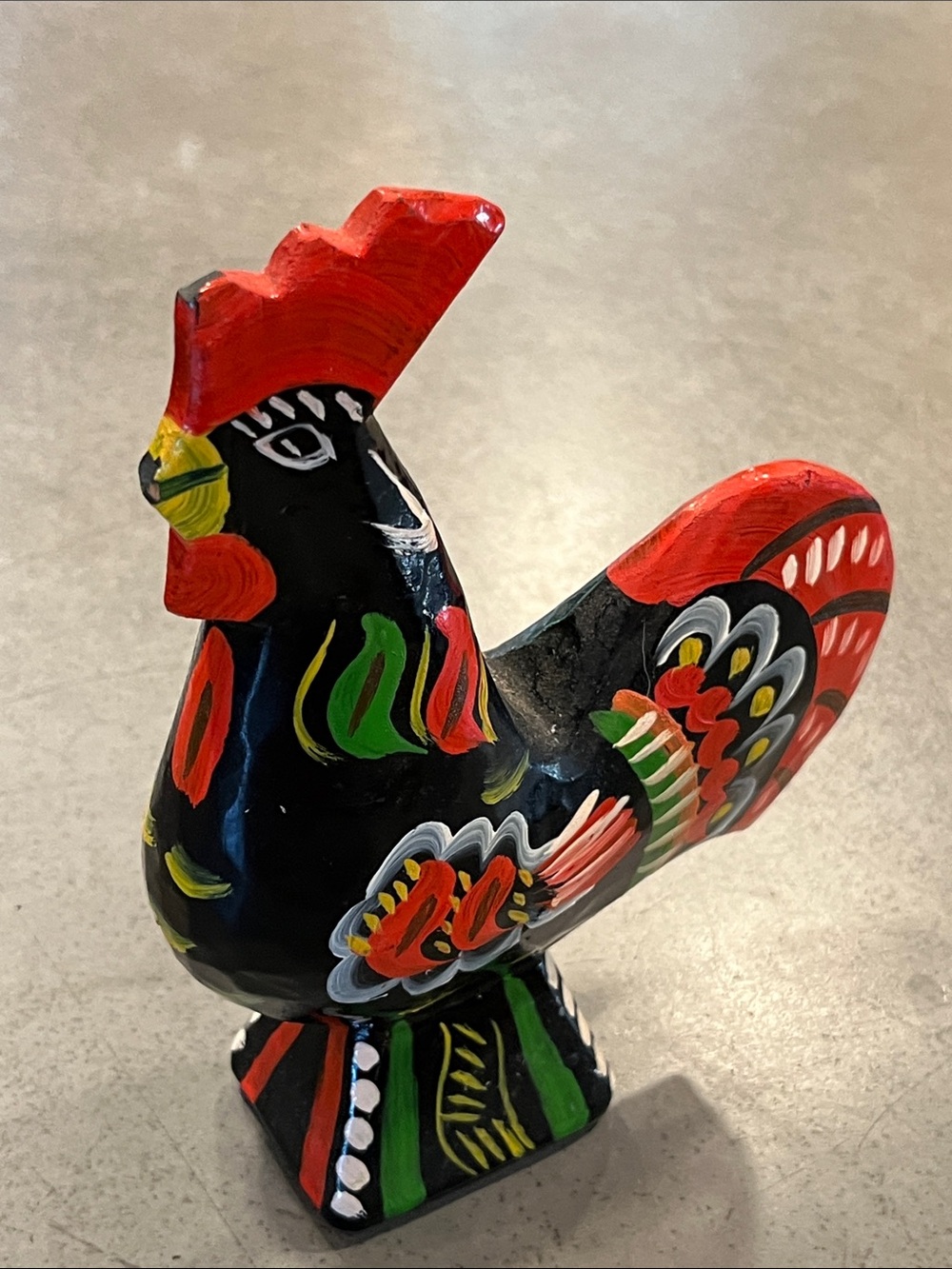 Vintage Nils Olsson Swedish Dala Rooster Hand Painted Sweden